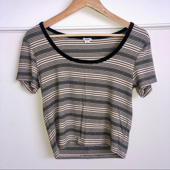Garage Tops - Garage Striped Scoop Neck Tee